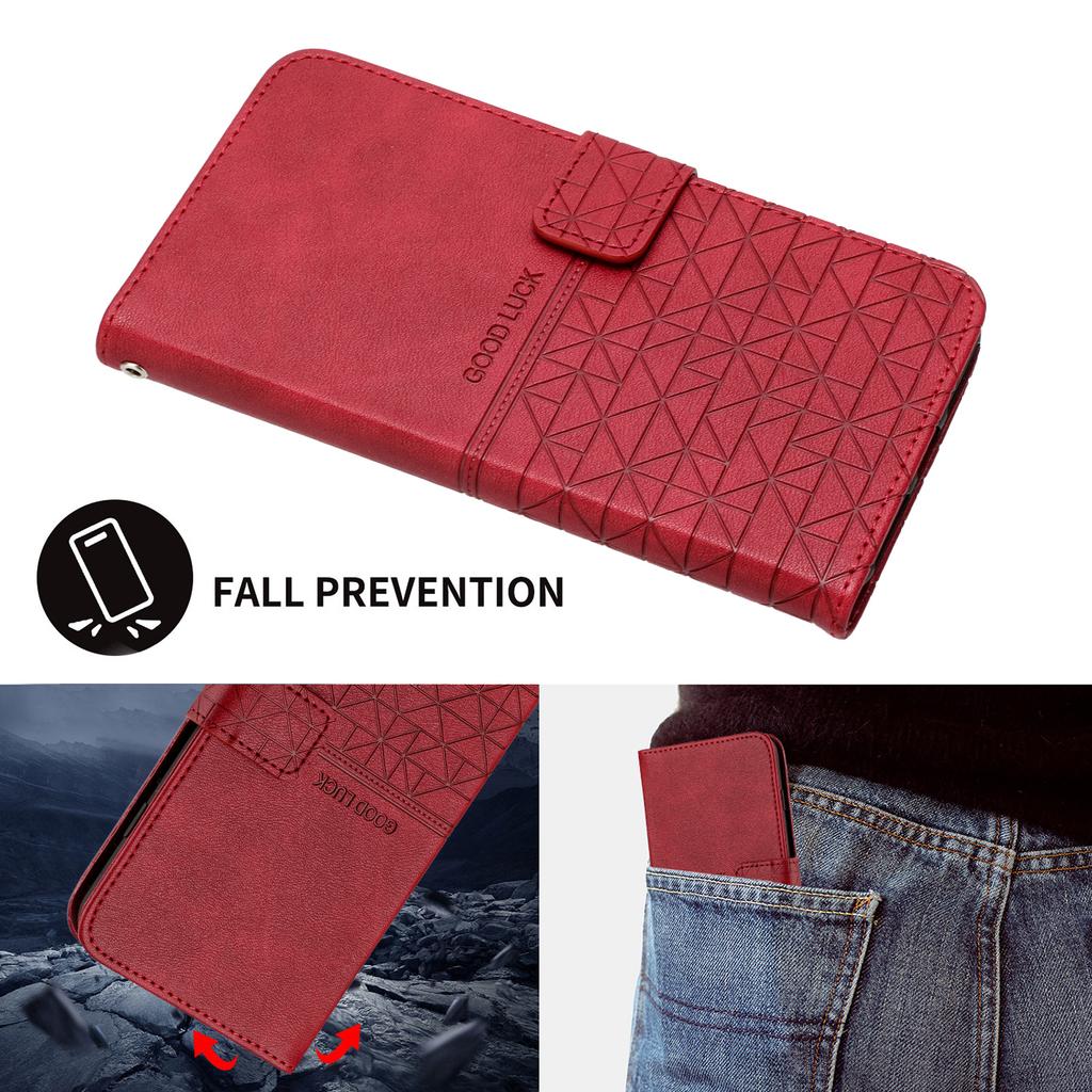 Geometric Imprinted Phone Case for Samsung Galaxy S22 5G,Microfiber Leather Stand Wallet Cover