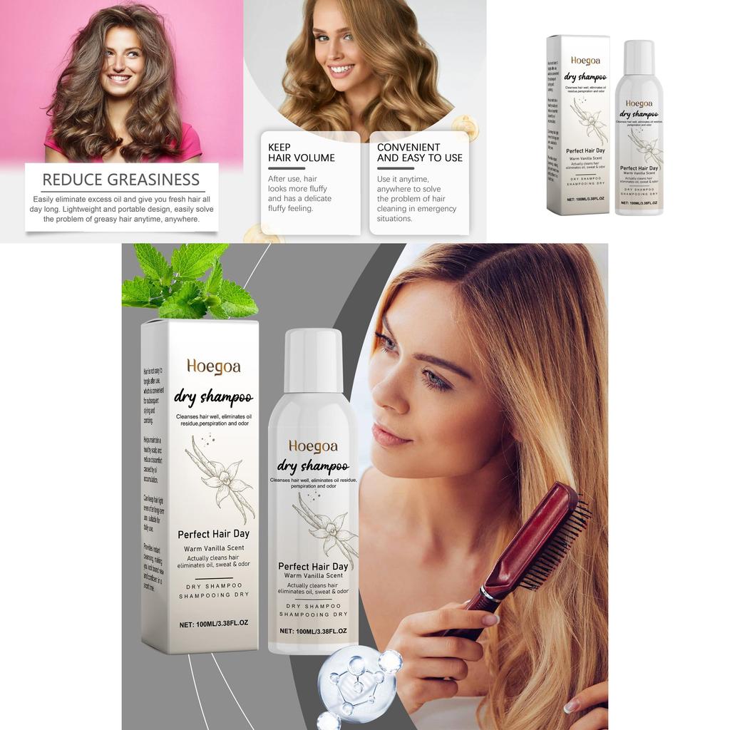 Hoegoa Gentle Herbal Dry Shampoo Spray For Soft And Manageable Hair Care Essentials