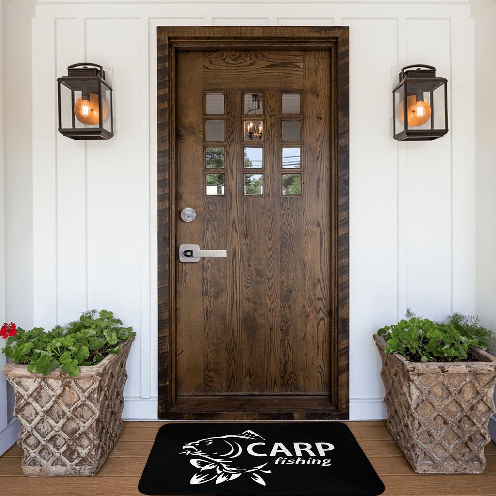Fishinger Carp Fish Fisherman Front Door Floor Entrance Mats Outdoor  Bath Kitchen Doormat Garden Carpet Rug