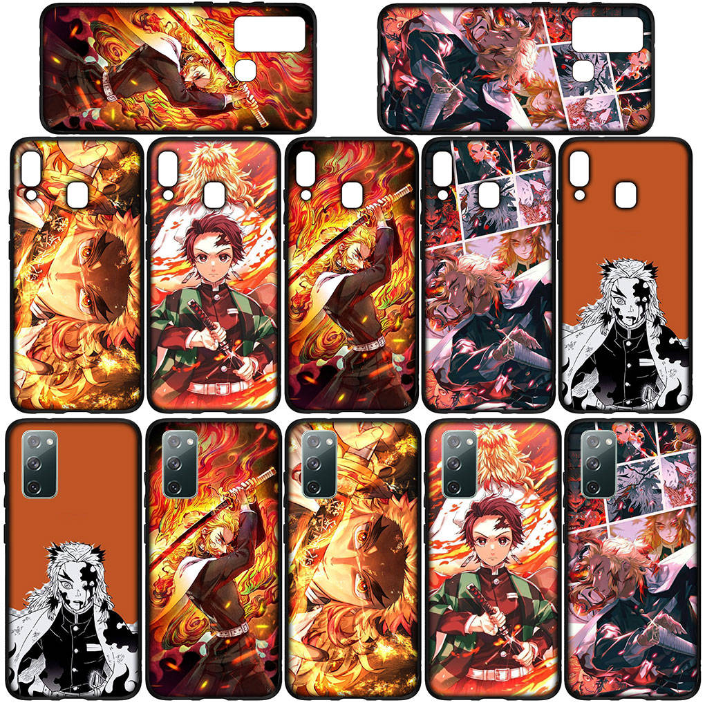 Handyhülle für Samsung Galaxy S24 S23 iPhone 15 14 Xiaomi Redmi Note 13 12 11 8 10 9 Pro Max X XR OPPO A15 Huawei Rengoku Kyoujurou Dämonentöter Cover