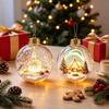 Unique Christmas Gift Ideas Glowing Ball Ornaments, 3D LED Lighted Acrylic Hanging Light-up Holiday Keepsakes Balls for Tree Mantel Window, Home Decor