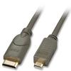 LINDY Câble Micro HDMI® / Mini HDMI®, Compatible HDMI 2.0 Ultra HD, 0,5m