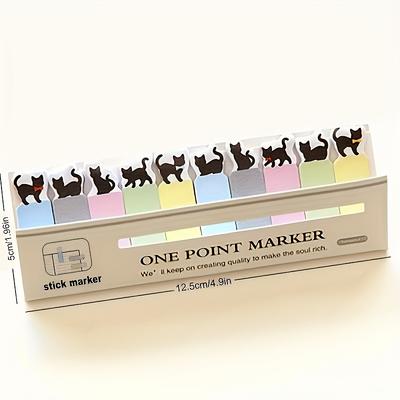 150 Sheets/Pack Cartoon Cat Theme Sticky Notes Set | Perfect for Bookmarks and Memo Pads, Essential for Office Use