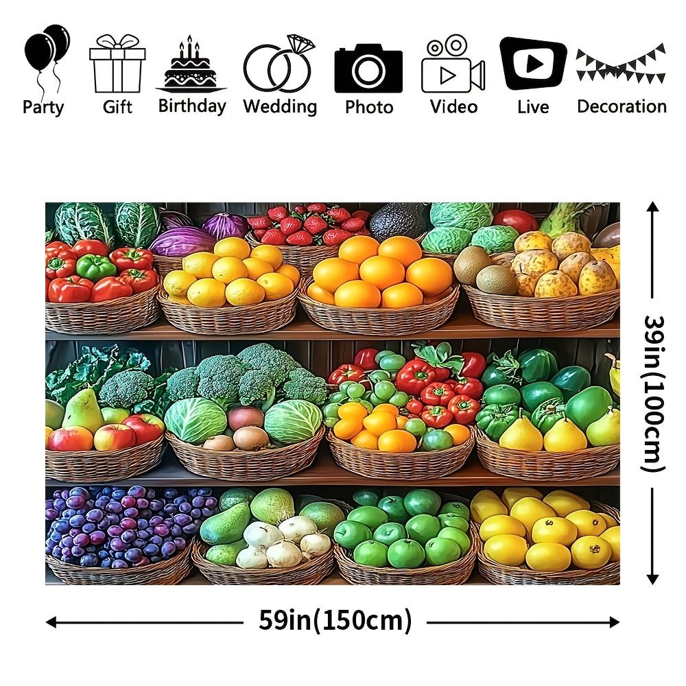 1Pcs Vibrant Fruit Harvest Festival Scene Decoration Background Celebration Backdrop Decorations For Photo Studio Booth Party