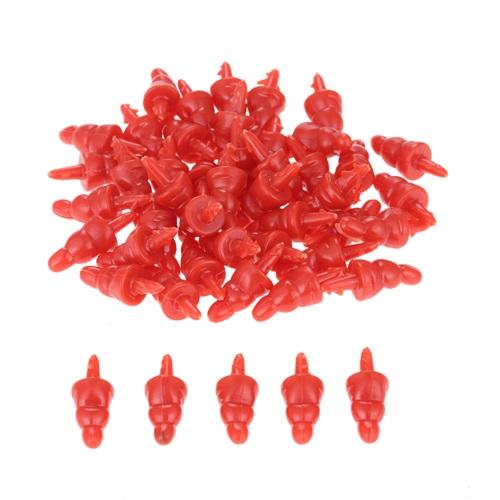 50pcs16/22mm Snowman Red Nose Craft DIY Doll nose Plastic Santa Claus Nose for Sewing Crafting Doll Puppet Stuffed Plush Animals