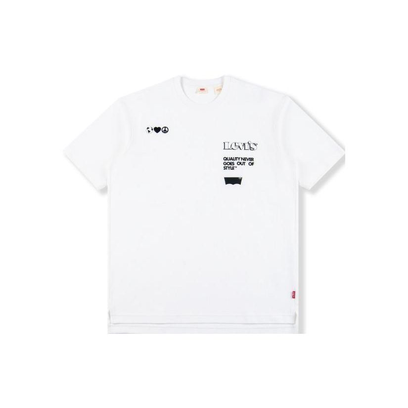 

Повседневная футболка с принтом букв Levis, с круглым вырезом, мужские топы, белая A4300-0000 XS