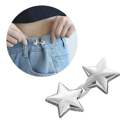 Detachable Jean Button Clasps Adjustable Waist Buckle Snap Pants Buckles Extender Pant Waist Tightener for Loose Pants
