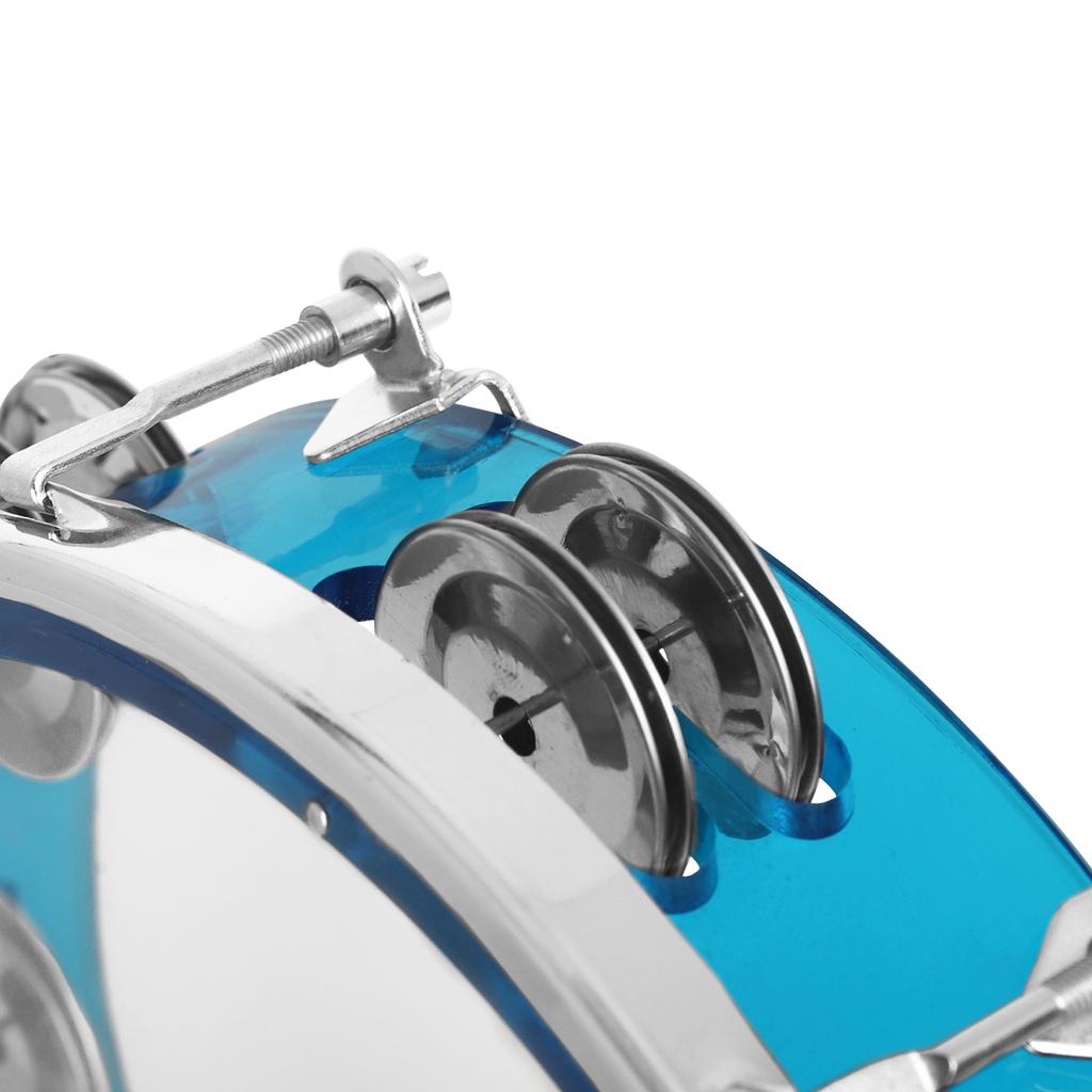 8 Inch Tambourine Hand Drum Handbell Drum Self-Tuning Double Row Tambourine Educational Enlightenment Percussion Instrument