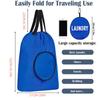 2Pcs Black+Blue Travel Laundry Bag 20.5"×20“ Travel Storage Bag  with Handles and Carabiner