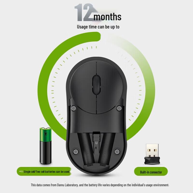 DAREU UFO Wireless Dual Mode Bluetooth Office Mouse