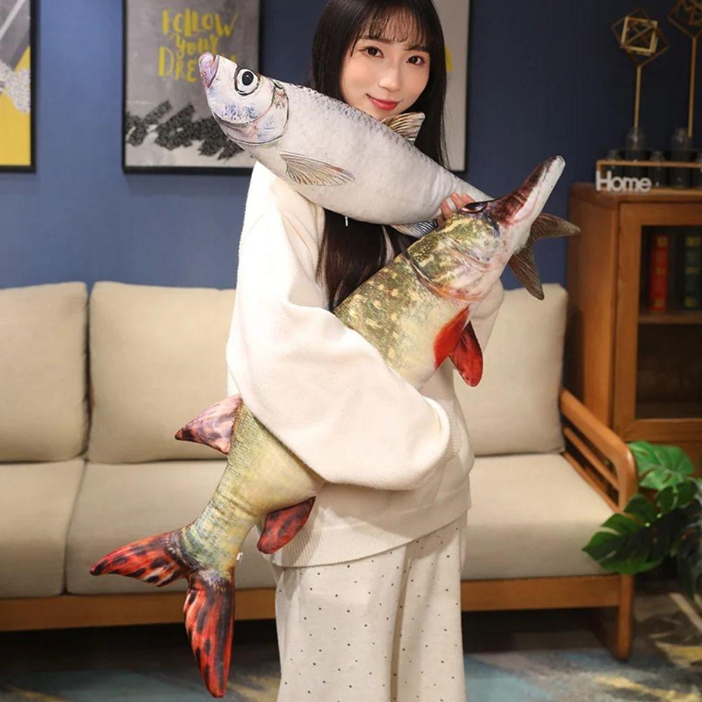 Grouper Cartoon Fish Plush Toy Stuffed Fish Anime Pillow Dolls  Kids Gifts