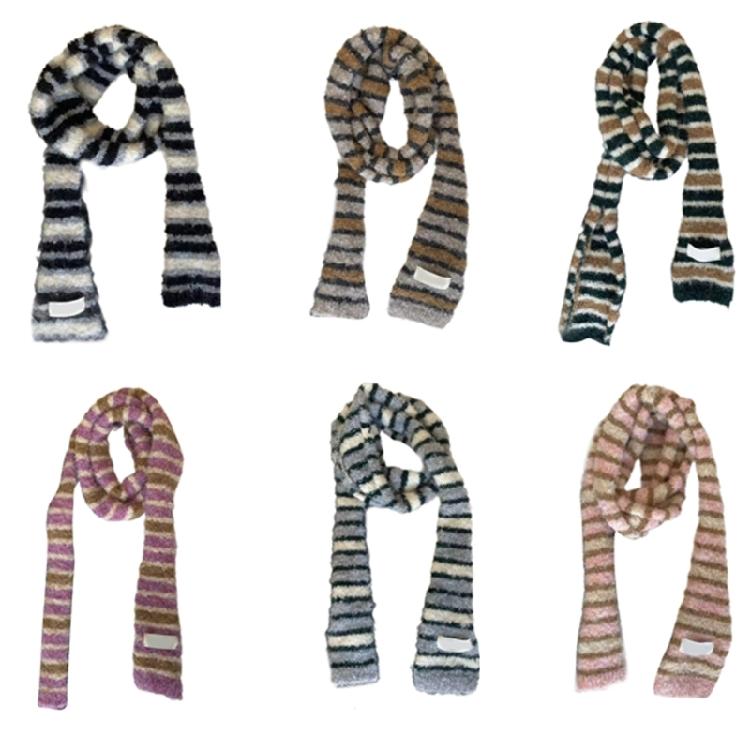 Women Skinny Scarf Thin Choker Knit Belt Long Tie Scarf Bag Handle Wrap
