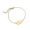 Korean Style Feather Pendant Bracelet for Women - Fashion Hip Hop Leaf Design
