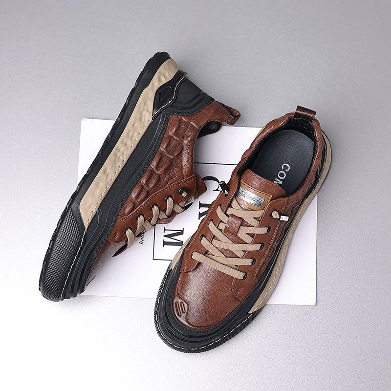 Brand Men Casual Shoes Genuine Leather Men Flats Soft Oxford Shoes Top Quality Outdoor Shoes Men Sneakers