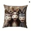 1/4pcs Funny Felt Donkey Throw Pillow Covers Cute Farm Animal Cushion Cases for Home Sofa Bedroom Decor Cushion cover