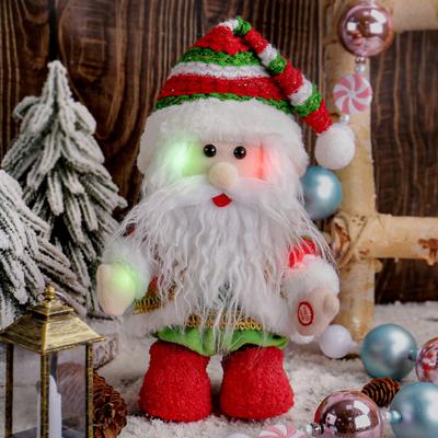 Santa Claus Ornament Electric Walking Singing Santa Toy with Funny Moves Songs Stuffed Christmas Doll Holiday Decoration