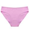 Underpants for Women Low Waisted Briefs with Black Fungus Edges Cute Simple Cotton Breathable Triangle Underwear Panties