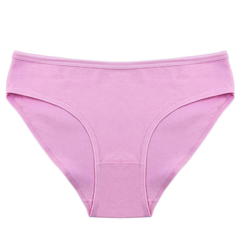 Underpants for Women Low Waisted Briefs with Black Fungus Edges Cute Simple Cotton Breathable Triangle Underwear Panties