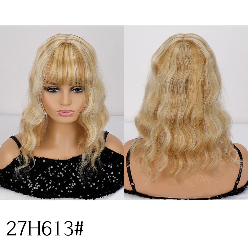 

MISSQUEEN женские короткие кукурузные завивки светлые каштановые наращивание волос с челкой сменные блоки волос синтетическое волокно шиньон