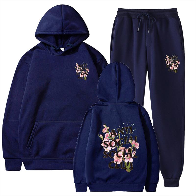 Pants Suits Sweatshirt Hooded Unisex Suit Men Women Comfortable Soft