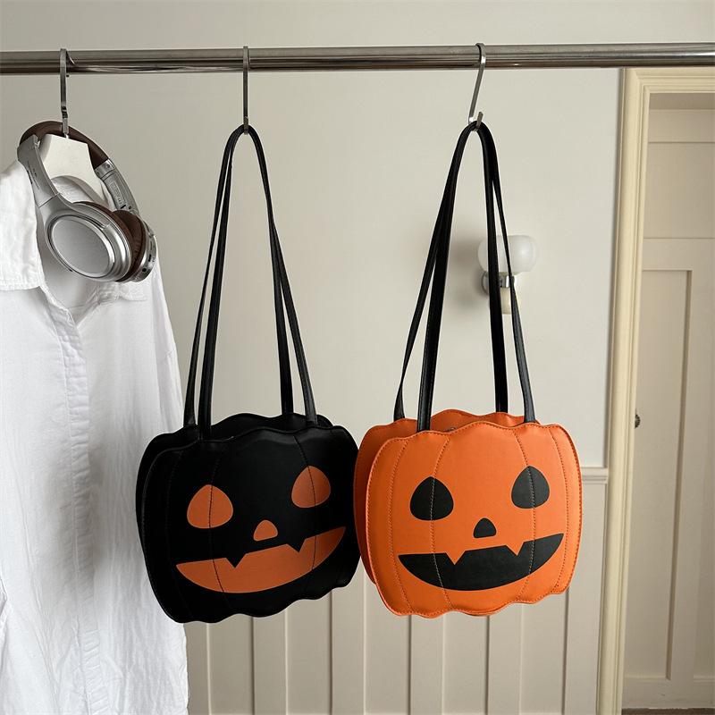 Halloween Pumpkin Bag Funny Ghost Crossbody Bag Women's Shoulder Bag