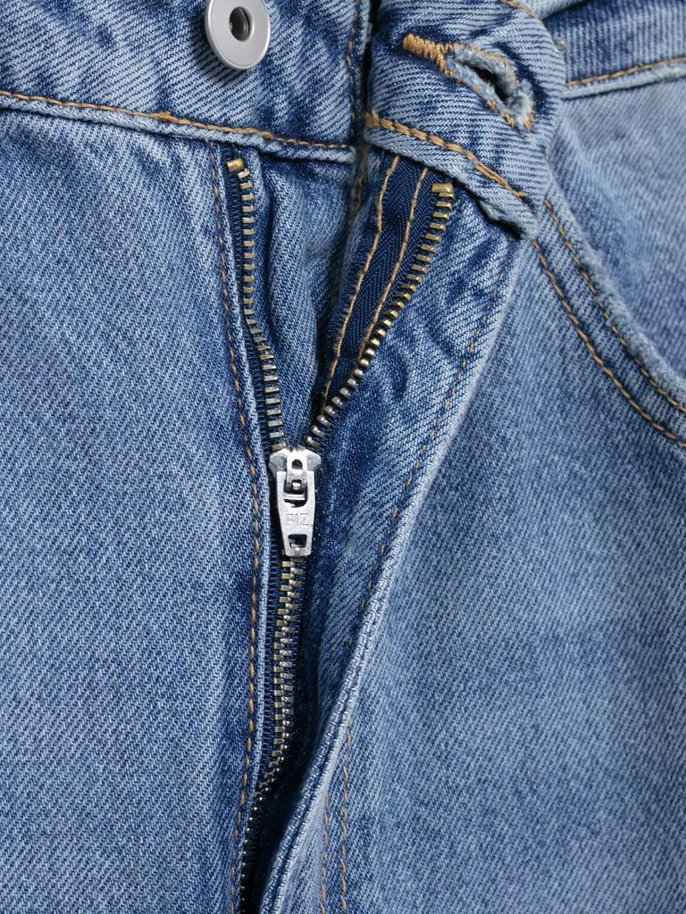 2025 Spring Women's European-American Ripped Loose Mid-Waist Jeans