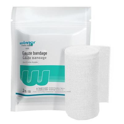 Winner Steady Medical Gauze Bandage Roll - Breathable, Elastic Sports Bandage for Secure Wound Coverage, 2 Rolls/Bag