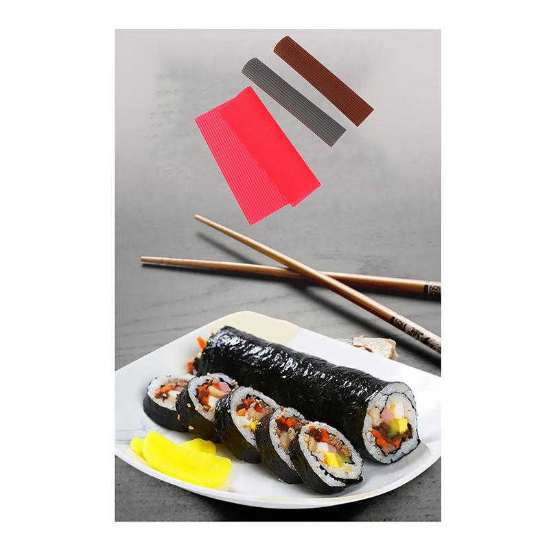 Alfombrillas de Silicona para Sushi DIY Lavables Reutilizables Molde para Rollos de Sushi Alfombrilla Elástica para Enrollar Alimentos Enrollador de Arroz para Rollos Almohadilla para Rollos de Pastel