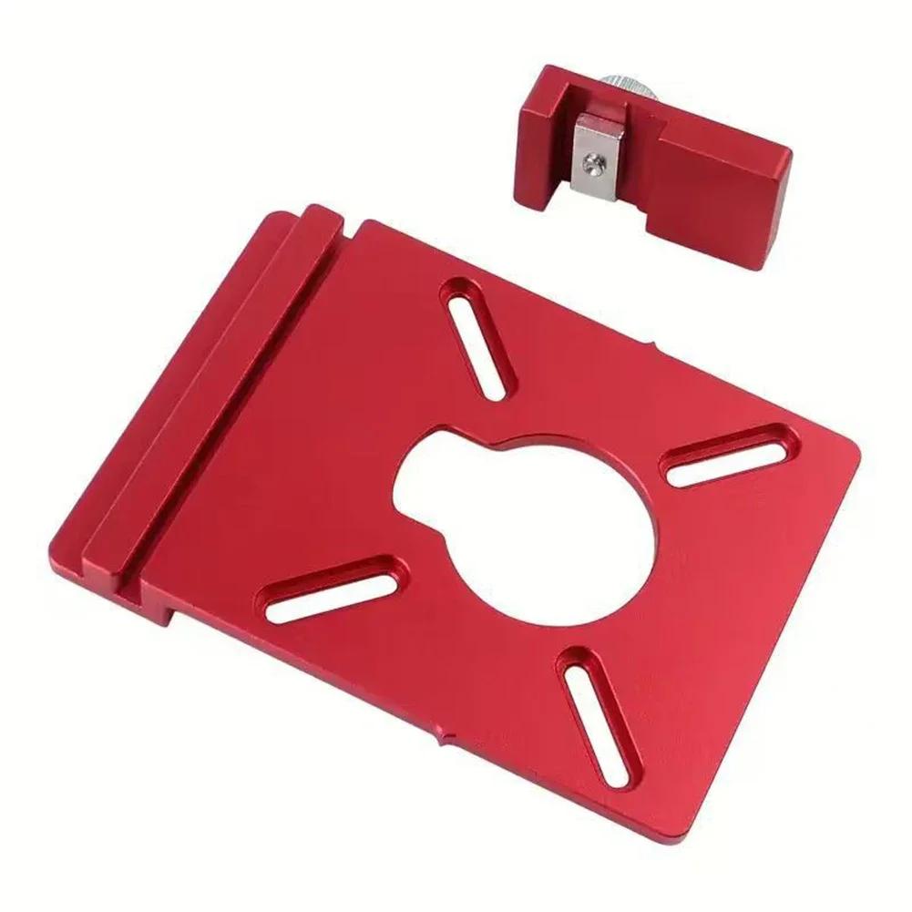 Track Saw Router Guide Adapter in Aluminum Alloy with Rail Stop Compatible with Common Woodworking Tools for Precise For Cutting