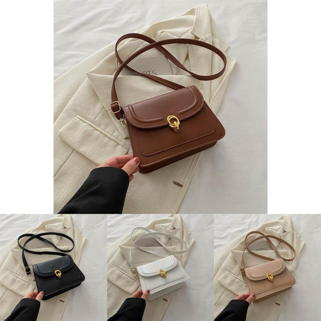 Trendy Street Style Small Square Pu Crossbody Bag For Women With Lock Closure