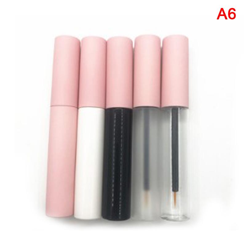 10ml Empty Mascara Tube Clear Revitalash Eyelash Bottle Frosted White,Pink Lid Cosmetic Packing Container