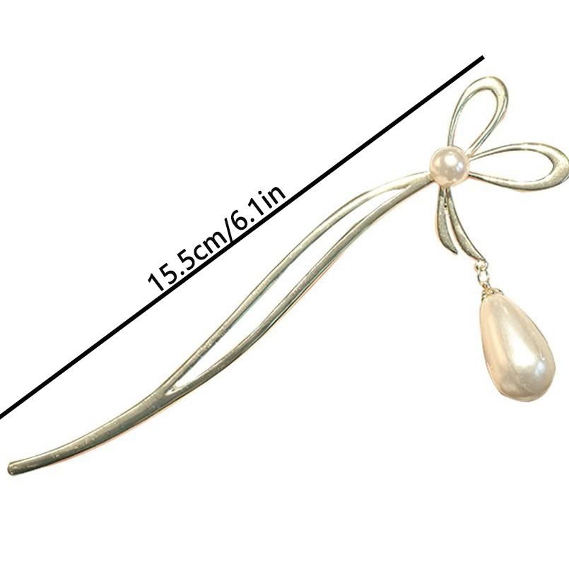 Chinese antique style pearl rhinestone tassel hairpin with new Chinese bow headband and headband, coiled hair accessories