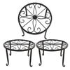 5Pcs Plant Stand Sturdy Base Rust-free Weather-resistant Iron Art Heavy Duty