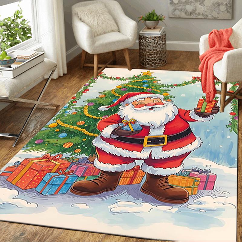 1Pc Winter Wonderland Rug Office Carpet Indoor Outdoor Doormat Nonslip Soft And Comfortable Living Room Christmas Halloween Gift D91835