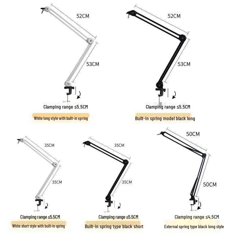 Desktop Condenser Microphone with Large Boom Arm and Shockproof Stand for Streaming and Recording