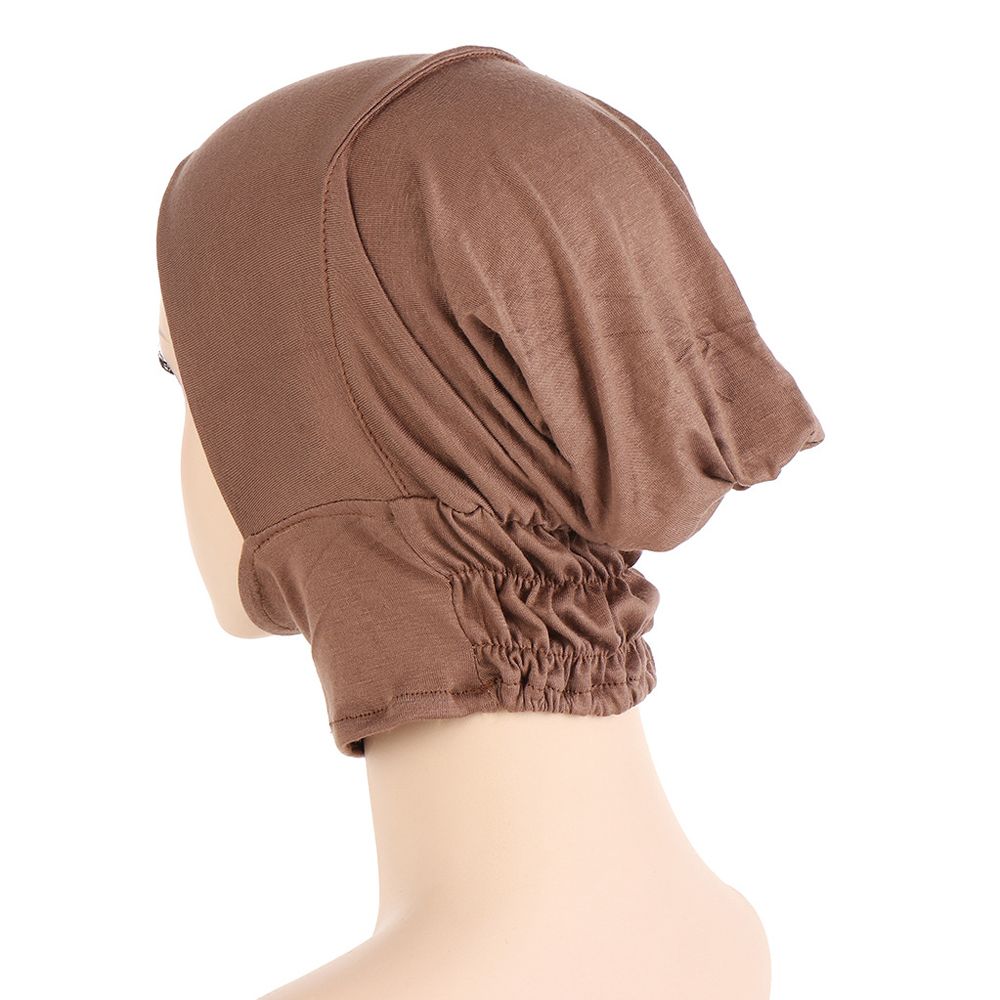 Elegant Solid Color Inner Cap Ninja Hat Bonnet Turbans Women Hijab Muslim Underscarf Head scarves