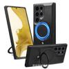 Applicable To S26Ultra High-grade Leather Magnetic Bracket Mobile Phone Case S25 Business Leather Case S24 All-inclusive Anti-drop Case 23
