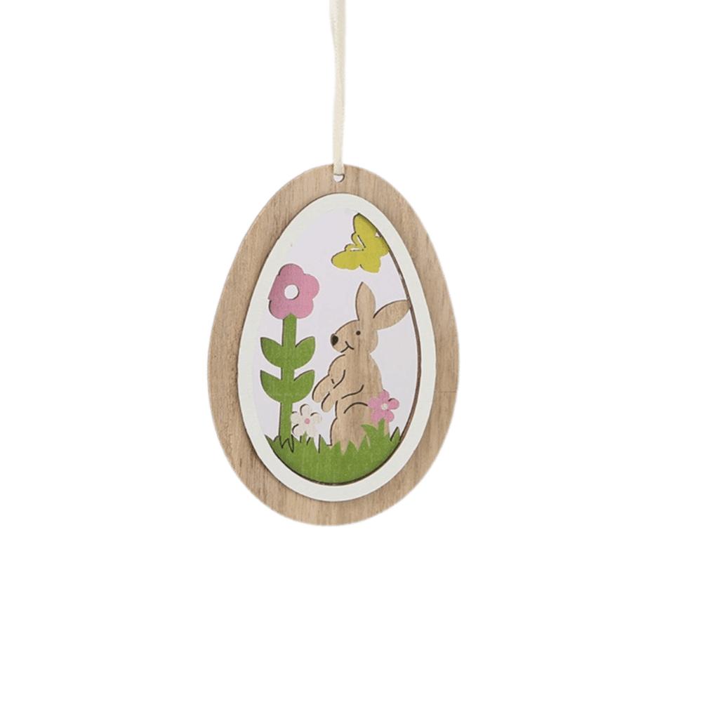 Easter Decor Easter Ornaments Wood Material Hanging Ornaments Wooden Ornaments  Outdoor Decor