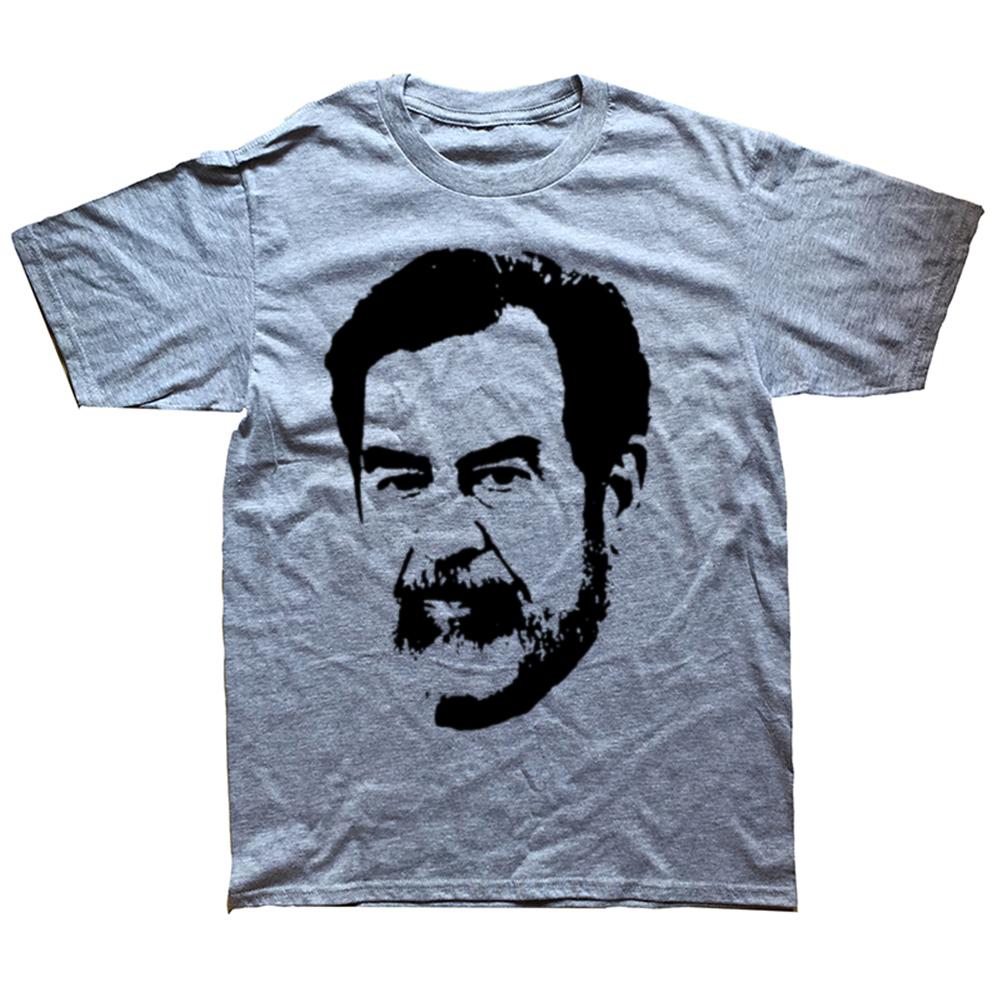 Funny Saddam Hussein Irak Iraq Bagdad Graphic T-shirts Men Women's Fashion Casual Tshirt 100% Cotton Loose Oversized T Shirt