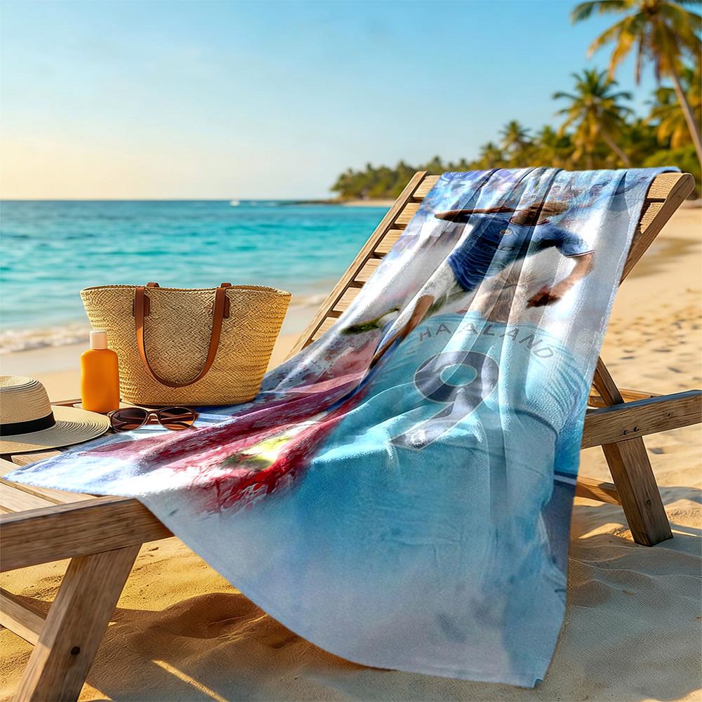 Asciugamano da Spiaggia Stile Haaland Alta Assorbenza & Asciugatura Rapida Confortevole Leggero