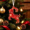 Christmas Tree Ornaments Goat Hanging Ornaments Decorative 2D Flat Acrylic Gift for Friends Pendant Holiday Party Home Decor Lightweight Festive