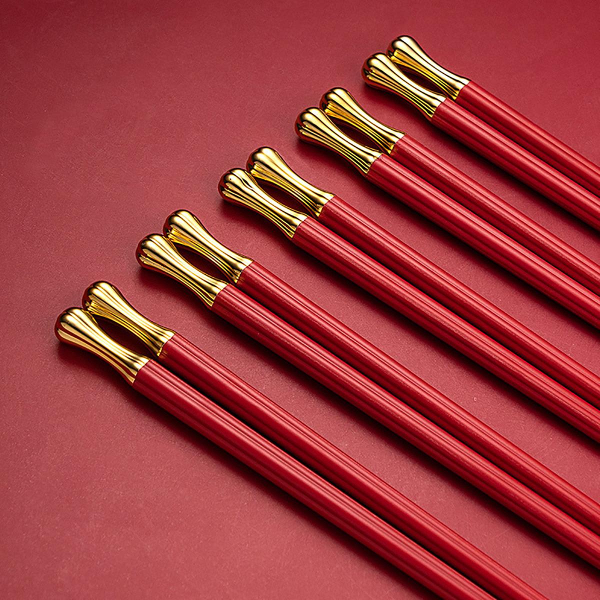 

Набор из 5 пар красных пластиковых палочек для еды из ПЭТ Бытовые кухонные палочки для еды Столовая посуда Нескользящие палочки для суши Китайские палочки для еды Посуда для вечеринок