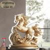 1pc Bohemian-Style Golden Horse Acrylic Decoration - 2D Flat Nature-Themed Place Card, Tabletop Decor for Home, Office, Parties & Festivals, Unique