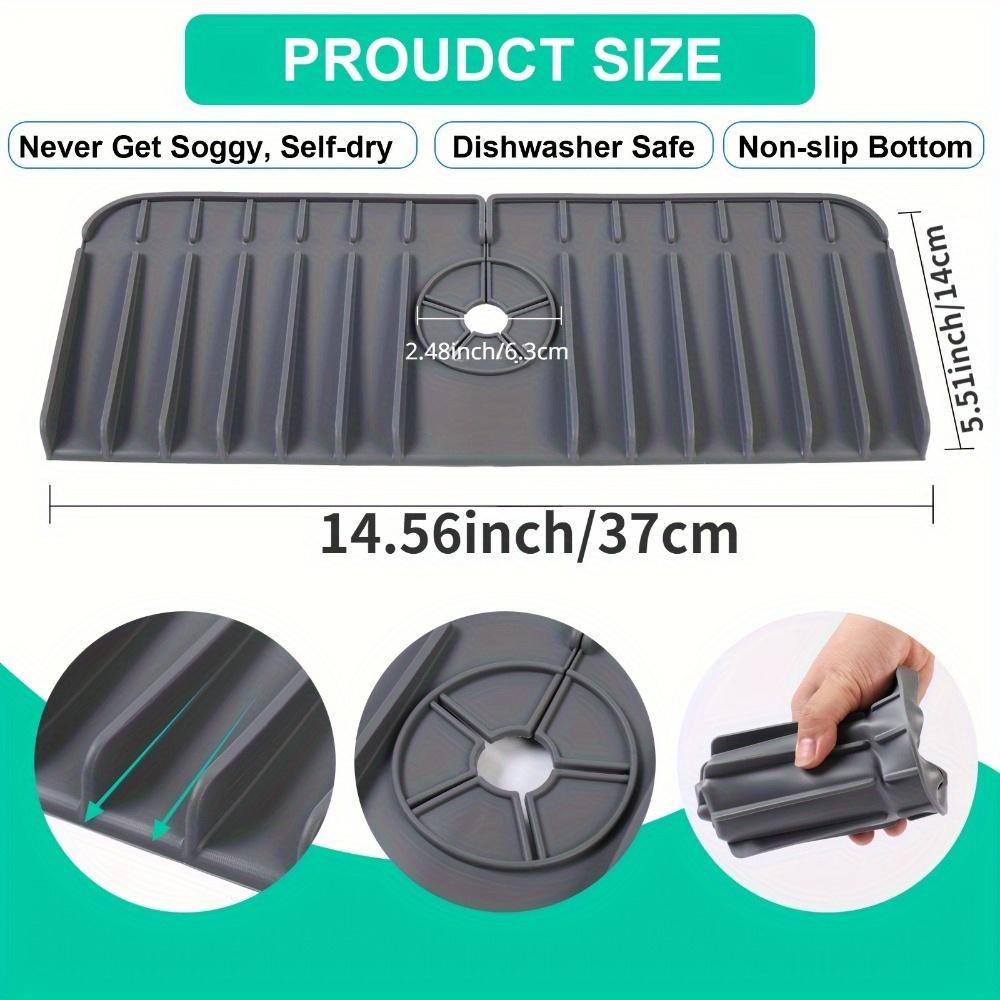 Food Grade Silicone Faucet Splashproof Water Pad Absorbent Pad Sink Anti-spray and Drain Water Retaining Pad Kitchen Accessories