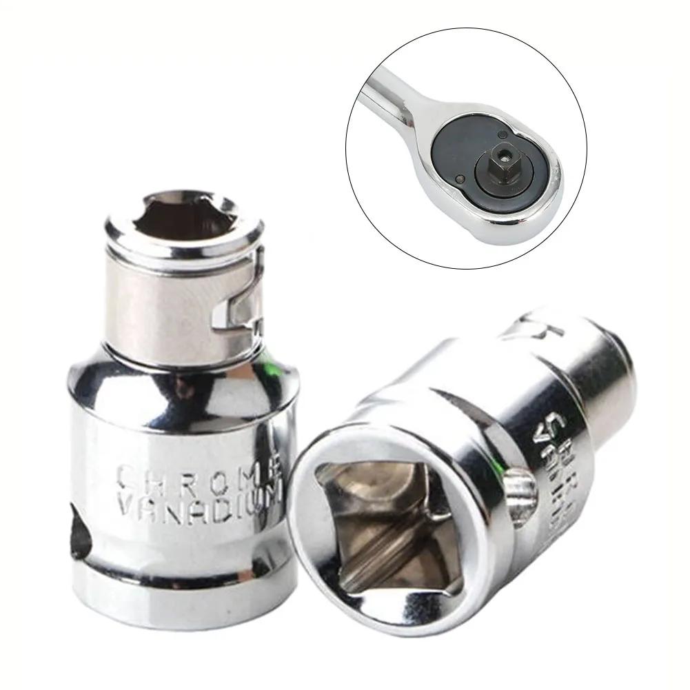 3/8 Inch Square To 1/4 Inch Hex Connecter Socket Adapter Converter Self-locking Screwdriver Bit Socket For Ratchet Wrench