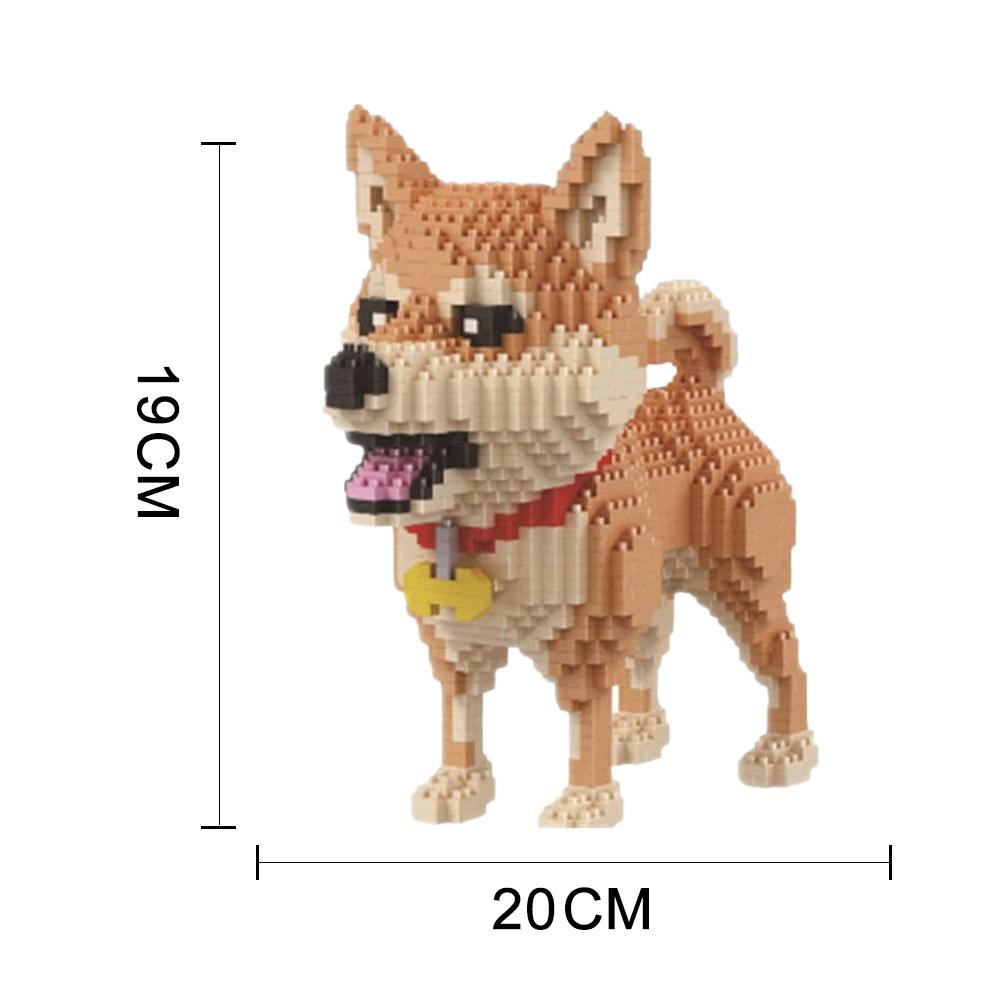 KNEW BUILT Dachshund Dog Model Micro Mini Building Blocks Set Educational Recreation Toys Pet Lover Gift Decoration Bricks