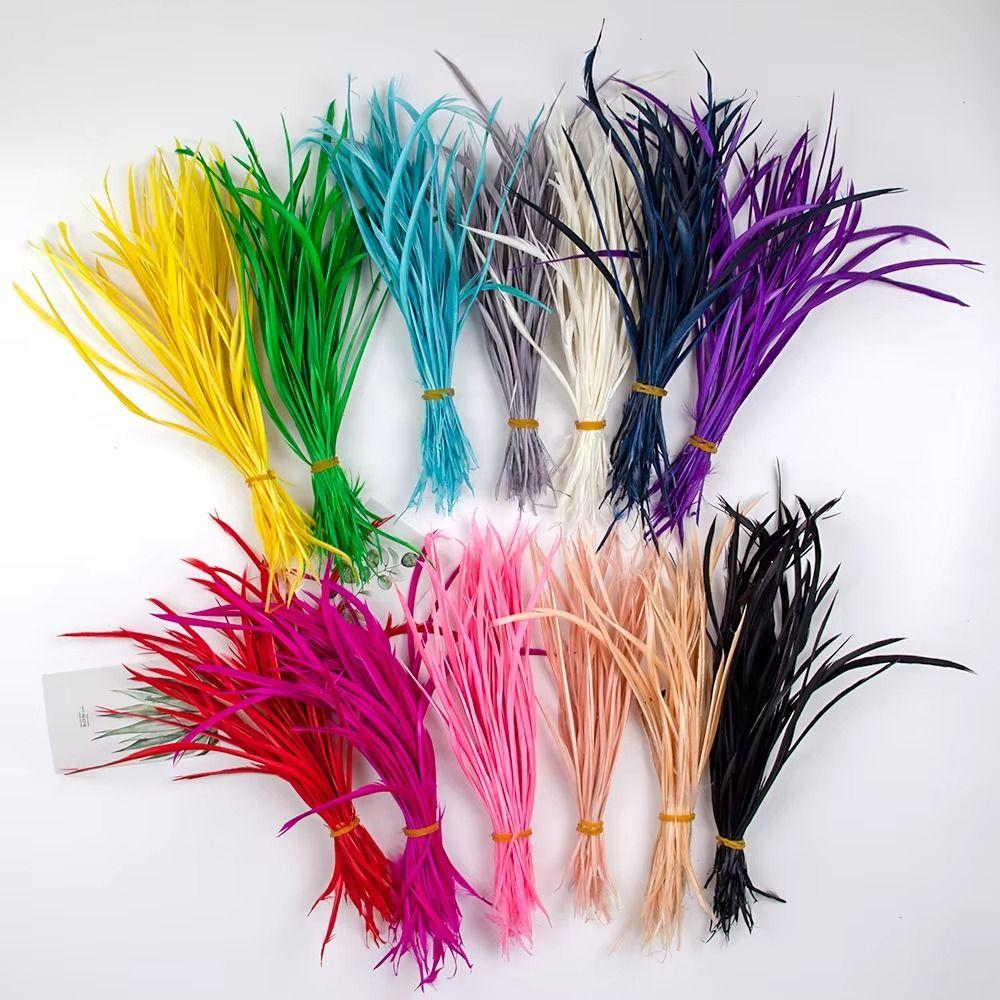 50Pcs 13-17cm Colorful Goose Feathers Softness Lightweight Natural Goose Feathers Plumes