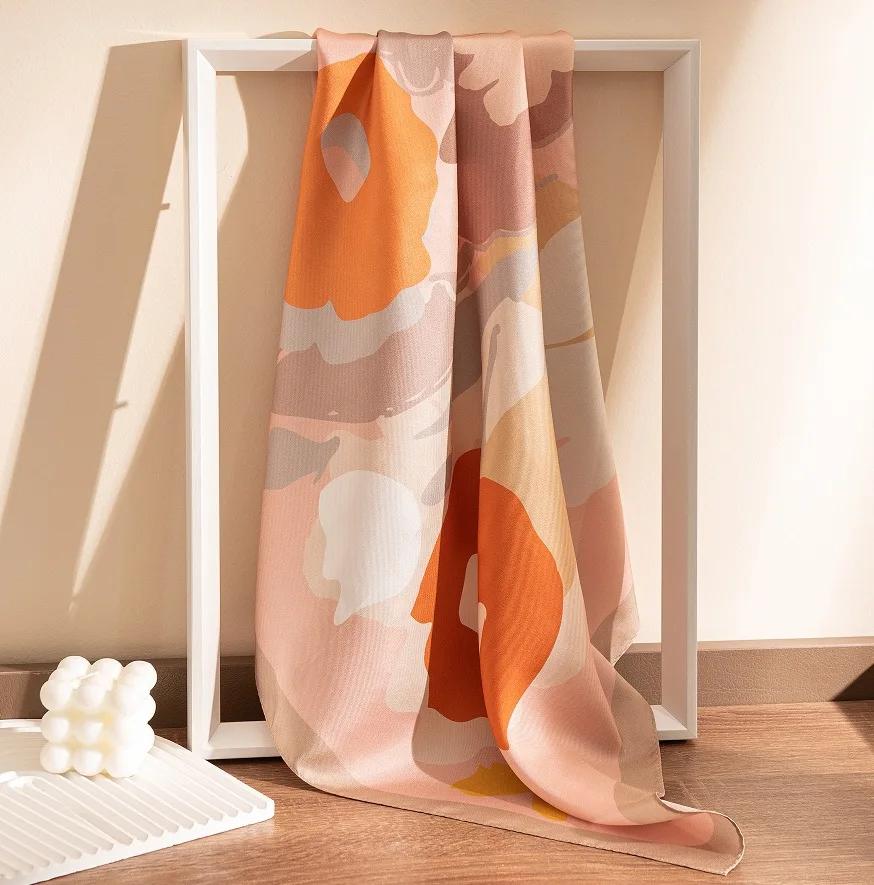 100% Mulberry Silk Scarf  Four Seasons Versatile Premium Printed Shawl