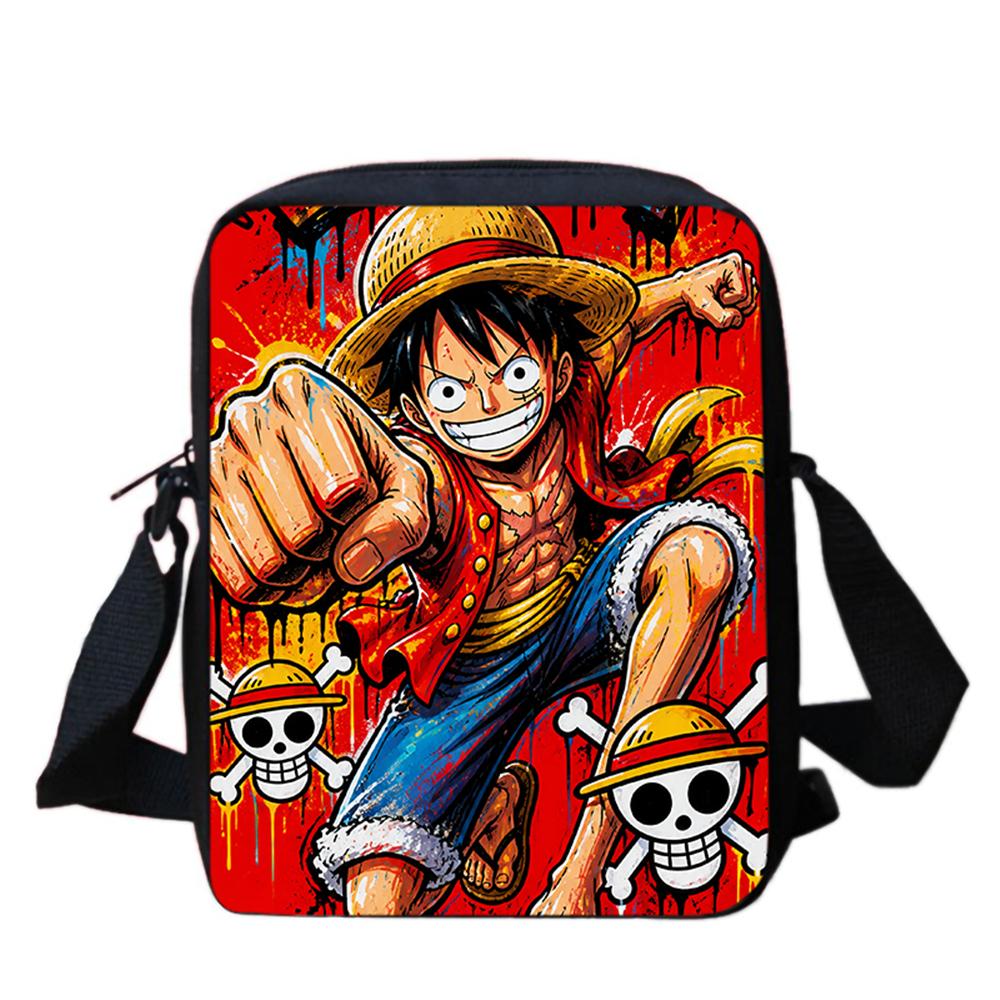 Cartoon One Piece Mini School Crossbody Bag,Light Weight Durable Messenger Bag Christmas Gifts for Kids Casual Daily Travel Use