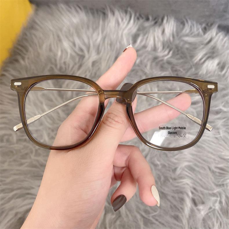 

Ultra-Clear Anti-Blue Light Large Metal Eyeglass Frames for Men & Women - Slim, Fashionable Myopia Glasses
